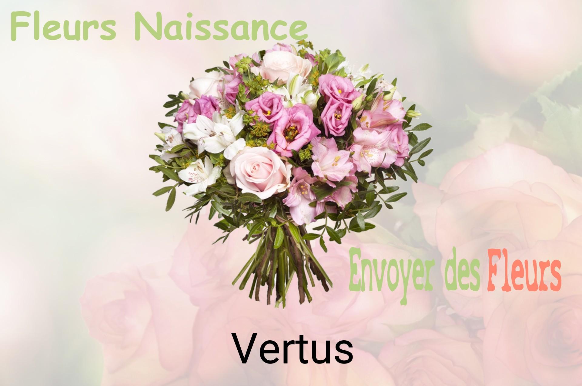 Bouquet de fleurs de naissance livré à Vertus