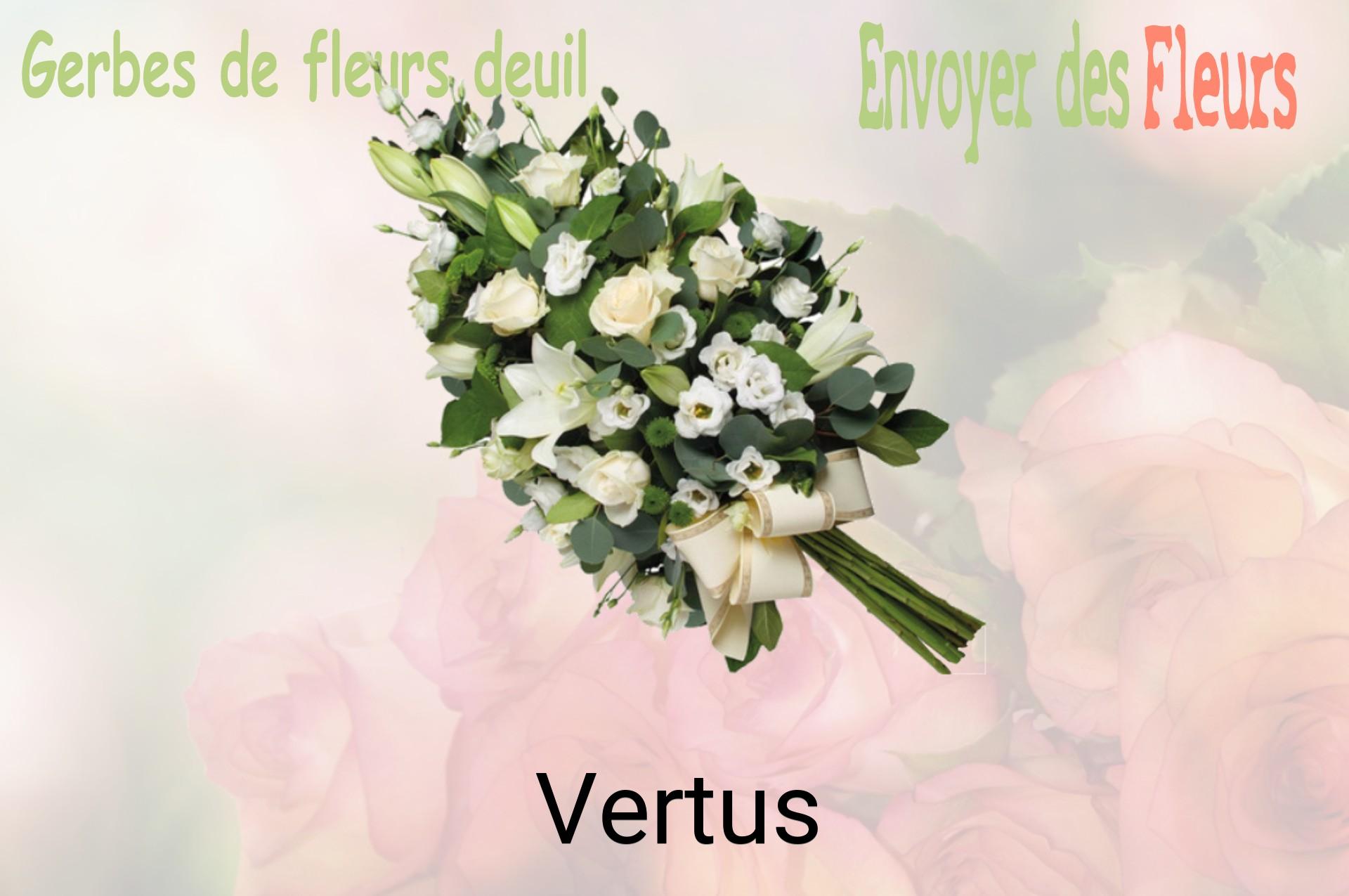 Gerbe de fleurs de deuil livrée à Vertus